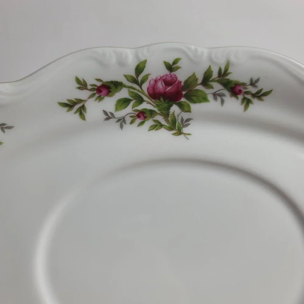 Traditions China Johann Haviland Moss Rose Gravy Boat & Underplate Pink Roses